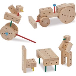 Jeu de Construction en Bois 