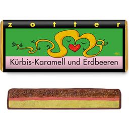 Zotter Schokoladen Pompoen-Karamel en Aardbeien - 70 g