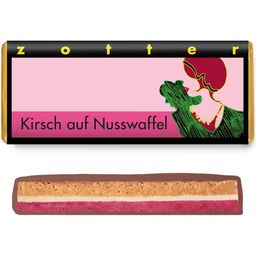 Zotter Schokoladen Kirsch auf Nusswaffel - 70 g