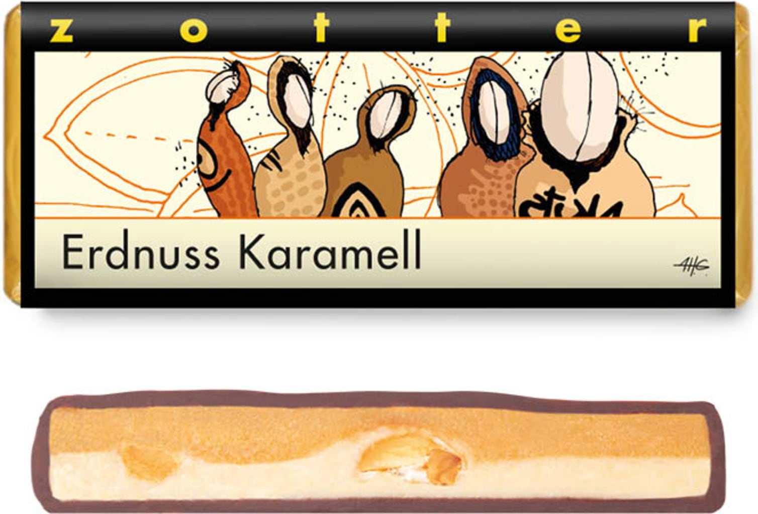 Zotter Schokoladen Bio Erdnuss Karamell - 70 g