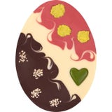 Organic VEGAN Easter Egg in Raspberry, White & Dark