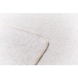 SILVRETTA - Coperta di Flanella a Spina di Pesce - Ecru