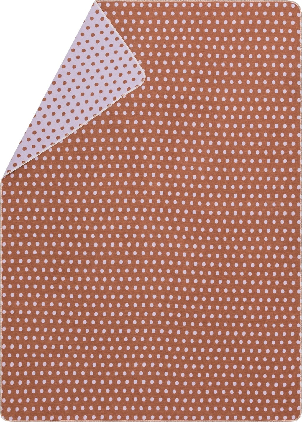 David Fussenegger SILVRETTA Flanelldecke Punkte - toffee