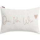 SILVRETTA Housse de Coussin « du ich wir » - blanc brut