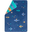 David Fussenegger MILA Baby Blanket - Fish - Navy