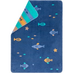 David Fussenegger MILA Baby Blanket - Fish - Navy