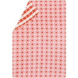 MILA Baby Blanket - Allover Hearts & Crosses - Dusky Pink