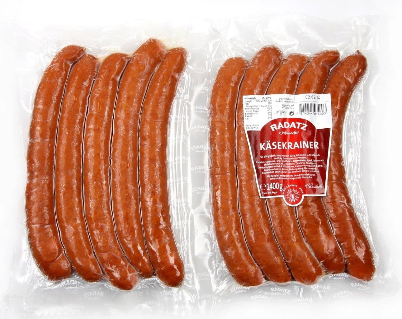 Radatz Käsekrainer Cheese Filled Sausages