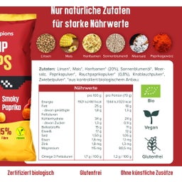 Hempions Bio Hemp Flips Smoky Paprika - 70 g