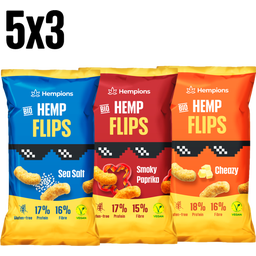 Hempions Bio Hemp Flips Trio - 15 x 70 g