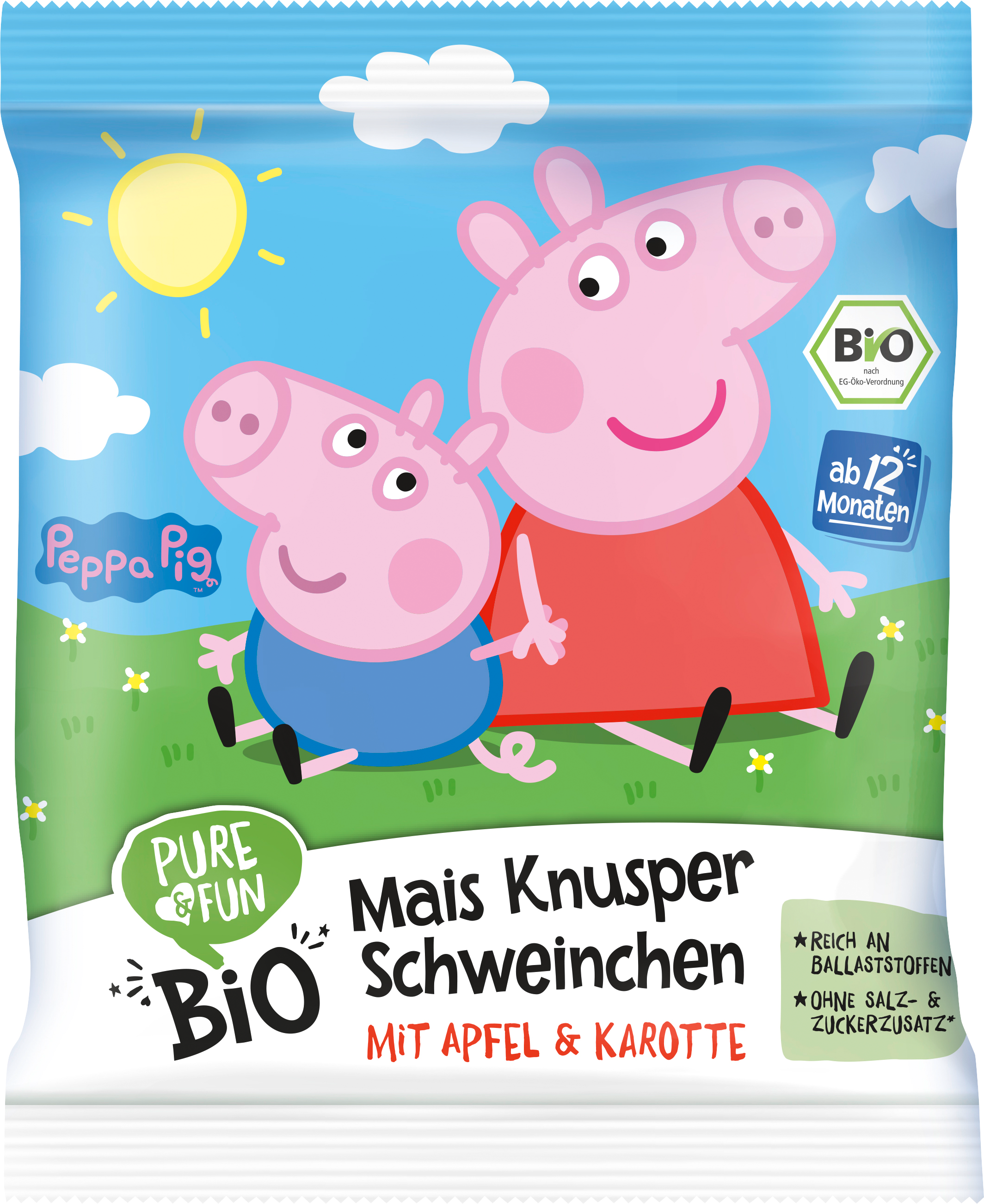 Peppa Pig Bio Mais Knusper Schweinchen, 30 g