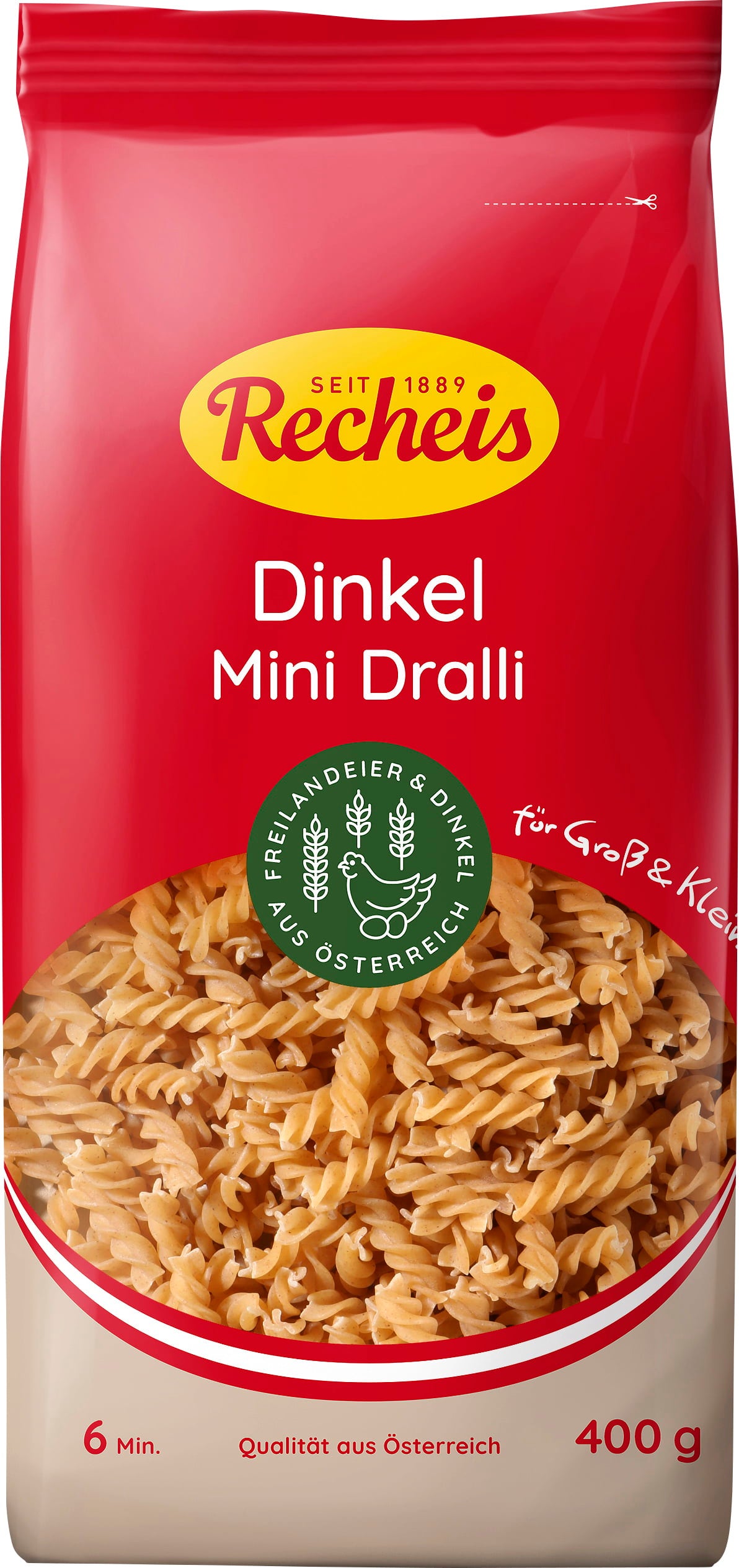 Recheis Pasta di Farro Minis - Fusilli - 400 g
