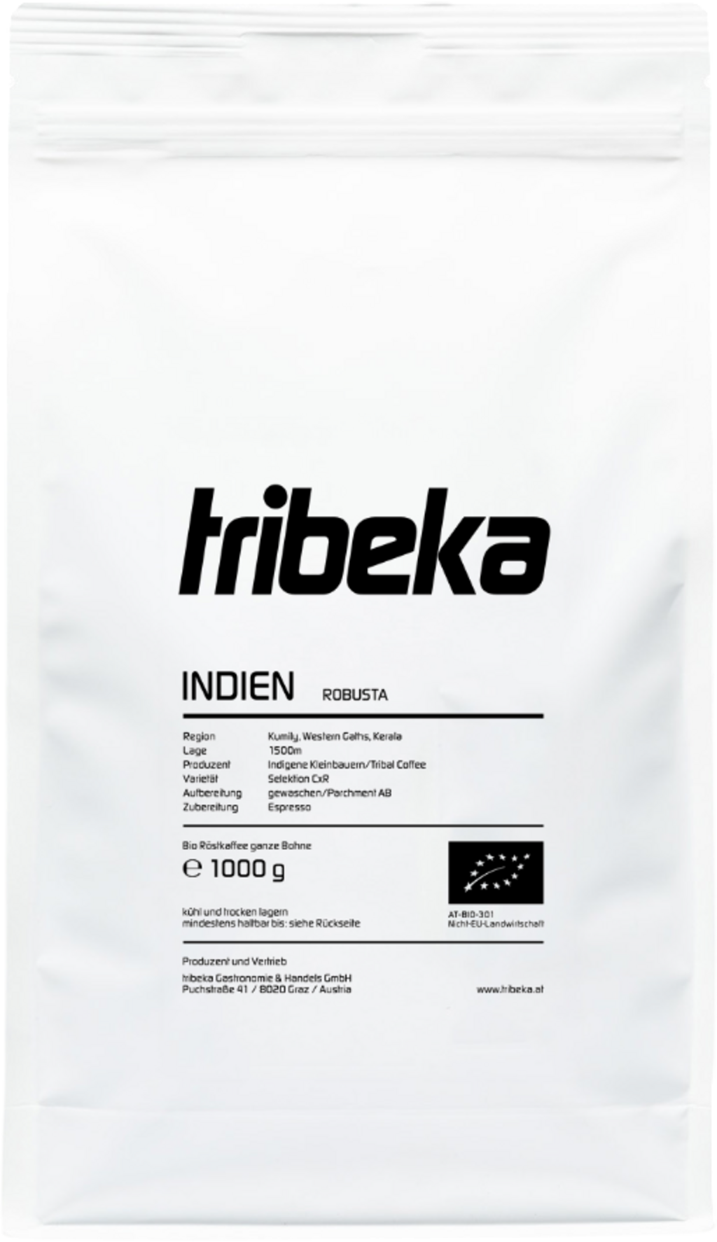 tribeka Organic India Robusta