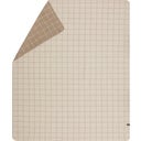 David Fussenegger Couverture en Laine MERANO « Carreaux » - Blanc brut