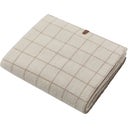 David Fussenegger Couverture en Laine MERANO « Carreaux » - Blanc brut