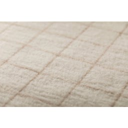 David Fussenegger Couverture en Laine MERANO « Carreaux » - Blanc brut