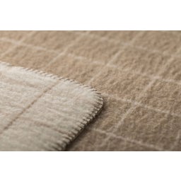 David Fussenegger Couverture en Laine MERANO « Carreaux » - Blanc brut