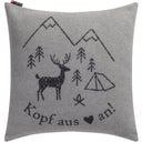 Housse de Coussin SILVRETTA « Camping en Montagne », Graphite