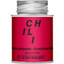 Chili jalapeno, kruszone, czerwone, 3mm - ekstra owocowe!