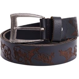 Leather Belt - Laser Engraved Animal Design