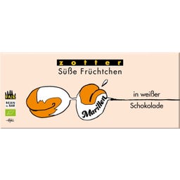 Bio Süße Früchtchen Marillen in weißer Schokolade - 80 g