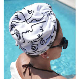 lotta curls Turban pour Cheveux - black/white