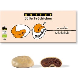 Bio Süße Früchtchen Marillen in weißer Schokolade - 80 g
