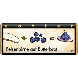 Zotter Schokoladen Délice Bio Amélanchier sur Pain Beurré - 70 g