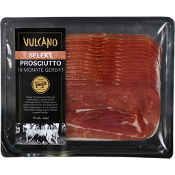 Szynka surowa Selekt dojrzewająca przez 18 miesięcy, pokrojona w plastry