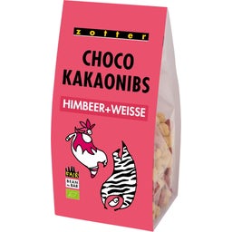 Zotter Schokoladen Bio Choco Nibs Himbeer & Weiße Choco - 100 g