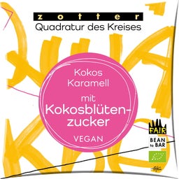 Bio Quadratur des Kreises Kokos Karamell mit Kokosblütenzucker - 70 g