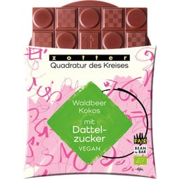 Bio Quadratur des Kreises Waldbeer Kokos mit Dattelzucker - 70 g
