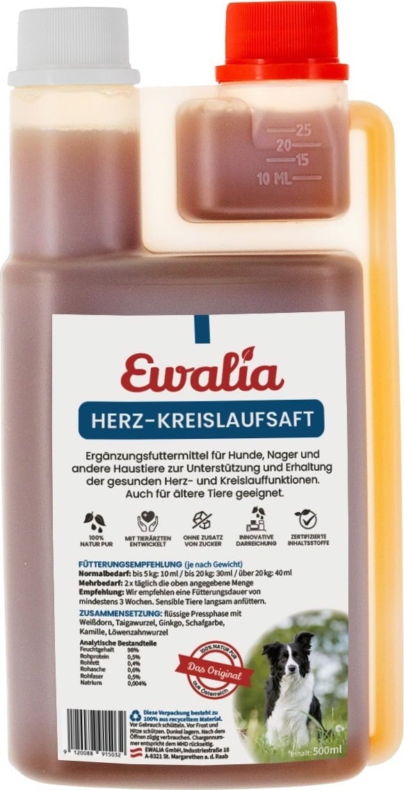 Succo per il Sistema Cardiovascolare per Animali Domestici - 500 ml