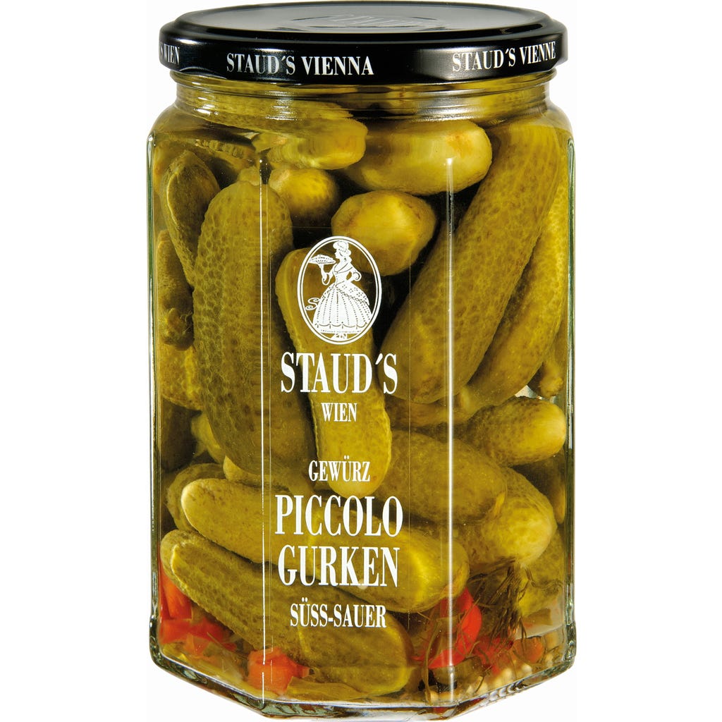 STAUD‘S Piccolo-Gurken süß-sauer, 580 ml