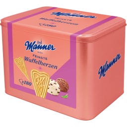 Manner Waffle Hearts Tin - 900 g