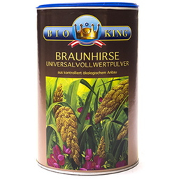 BioKing Organic Brown Millet Whole Grain Powder - 500 g container