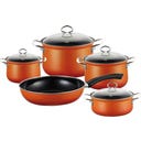 Nouvelle zománcozott edény szett, 5 db-os - Korall