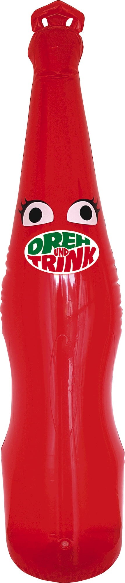 Dreh und Trink Retro Flasche - aufblasbar