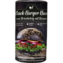 Black Burger Buns - Fehér szezámmal brioche tésztából - 683 g