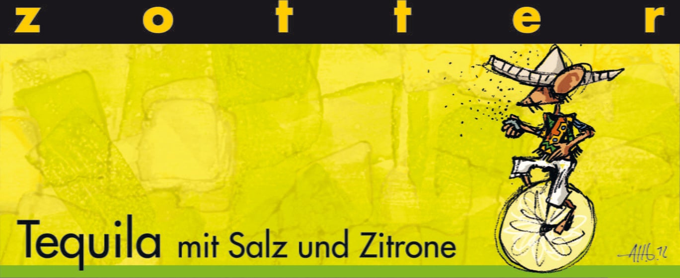 Zotter Schokoladen Bio Tequila mit Salz und Zitrone