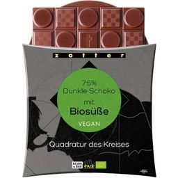 Bio Quadratur des Kreises s 75% temno čokolado z bio sladkobo - 70 g