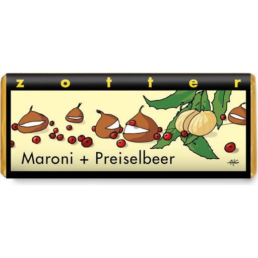 Zotter Schokoladen Bio Maroni & Preiselbeer - 70 g
