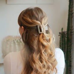 lotta curls Haarclip - white marble