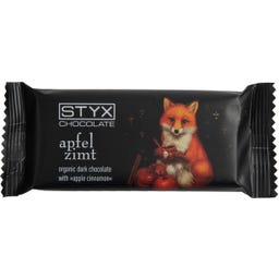 Bio Edelbitter-Schokolade mit Apfel-Zimt-Ganache - 70 g