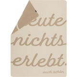 SILVRETTA Flannel Blanket "heute nichts erlebt..."
