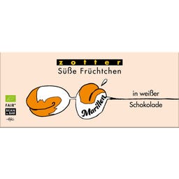 Bio słodkie owoce - Morele w białej czekoladzie - 80 g
