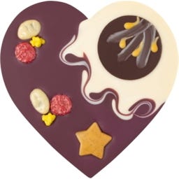 Organic MiXing - Fruity Christmas Heart with Nougat - Deluxe - 125 g
