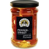 Peppersweet Peppers Filled with Cream Cheese (in a Glass)