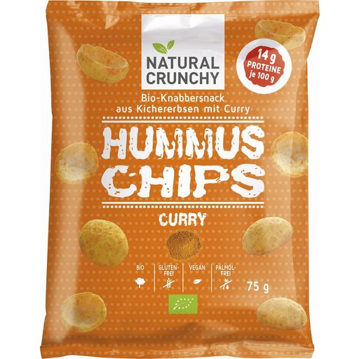 NATURAL CRUNCHY Biologische Curry Hummus Chips - 75 g