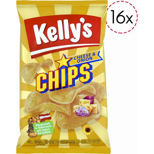 Kelly´s Cheese & Onion Chips - 16 pcs